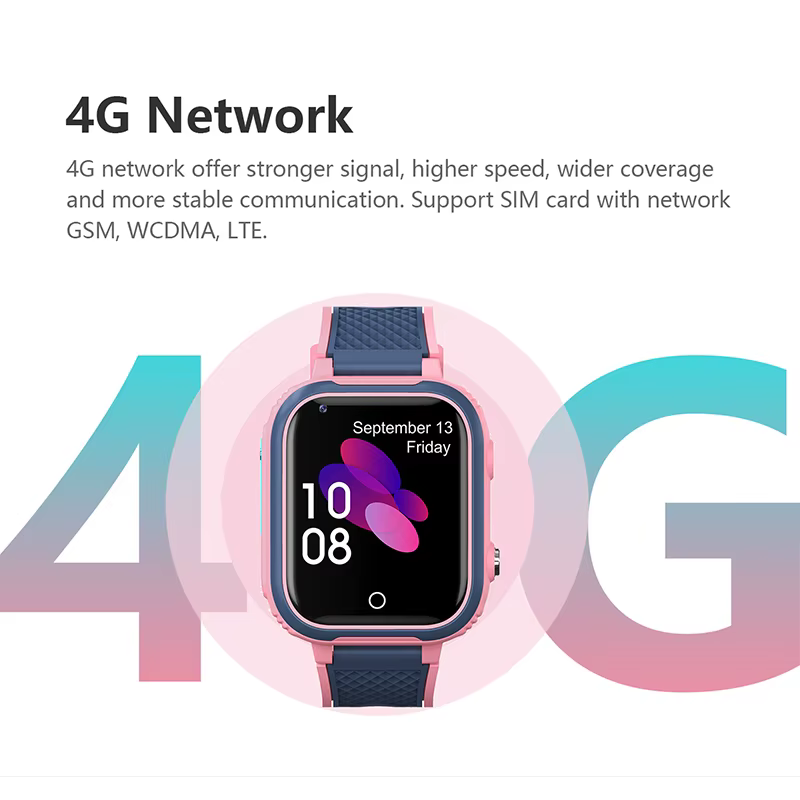 Montre connectée 4G pour enfants, GPS, WIFI, appel vidéo, SOS, étanche IP67, 1 Go + 8 Go, caméra, moniteur, tracker de localisation, montre téléphone
