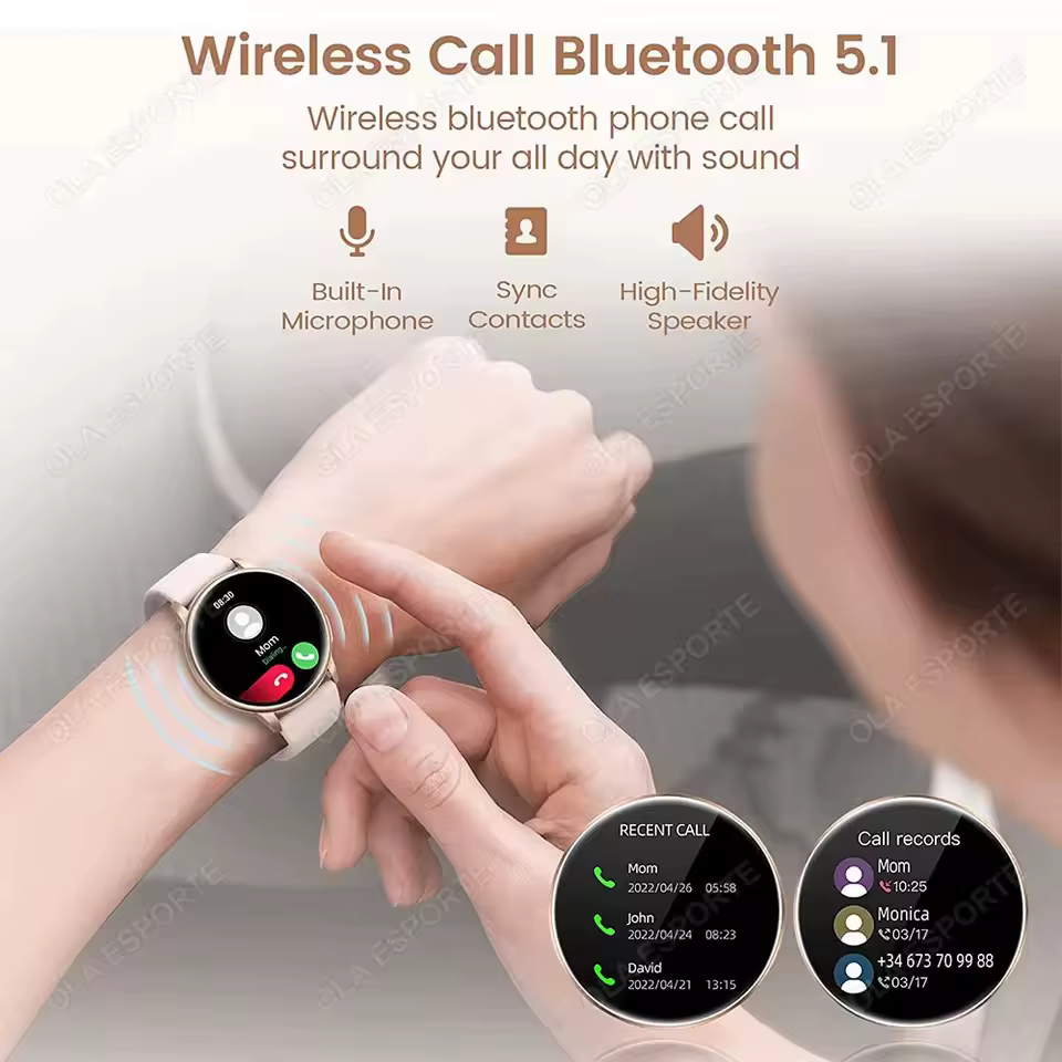 2025 nouvelles femmes SmartWatch Bluetooth appel dame montres Sport étanche fréquence cardiaque sommeil montre
