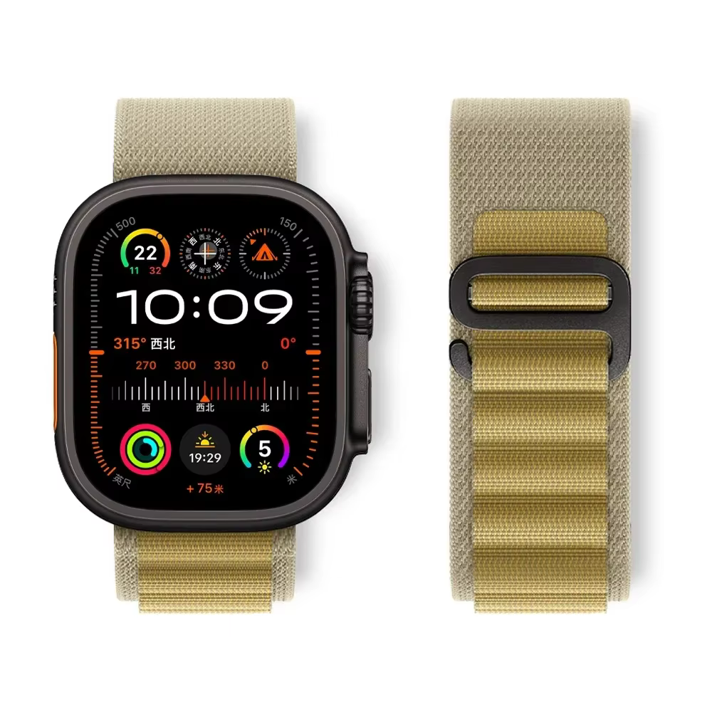 Nouveaux bracelets à boucle alpine pour Apple Watch série 11/10/9 bandes 46mm 45mm 44mm 41mm 40mm 42mm correa iWatch 8 7 6 5 SE3 Ultra 2 49mm