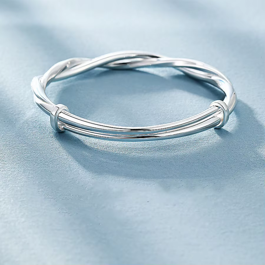 Bracelets tissés en argent sterling 925 de luxe pour femmes, accessoires de fête de mariage, à la mode, bijoux, taille réglable