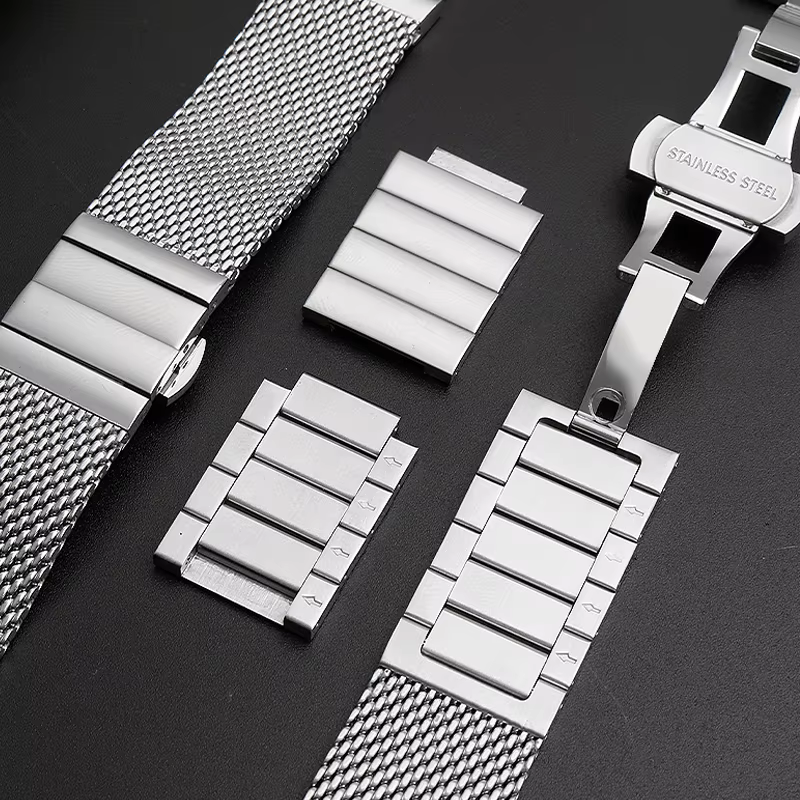 Pour Swatch IRONY YAS112 /YGS749 bracelet en maille tissée en acier fin pour hommes chaîne de montre série YIS YVS