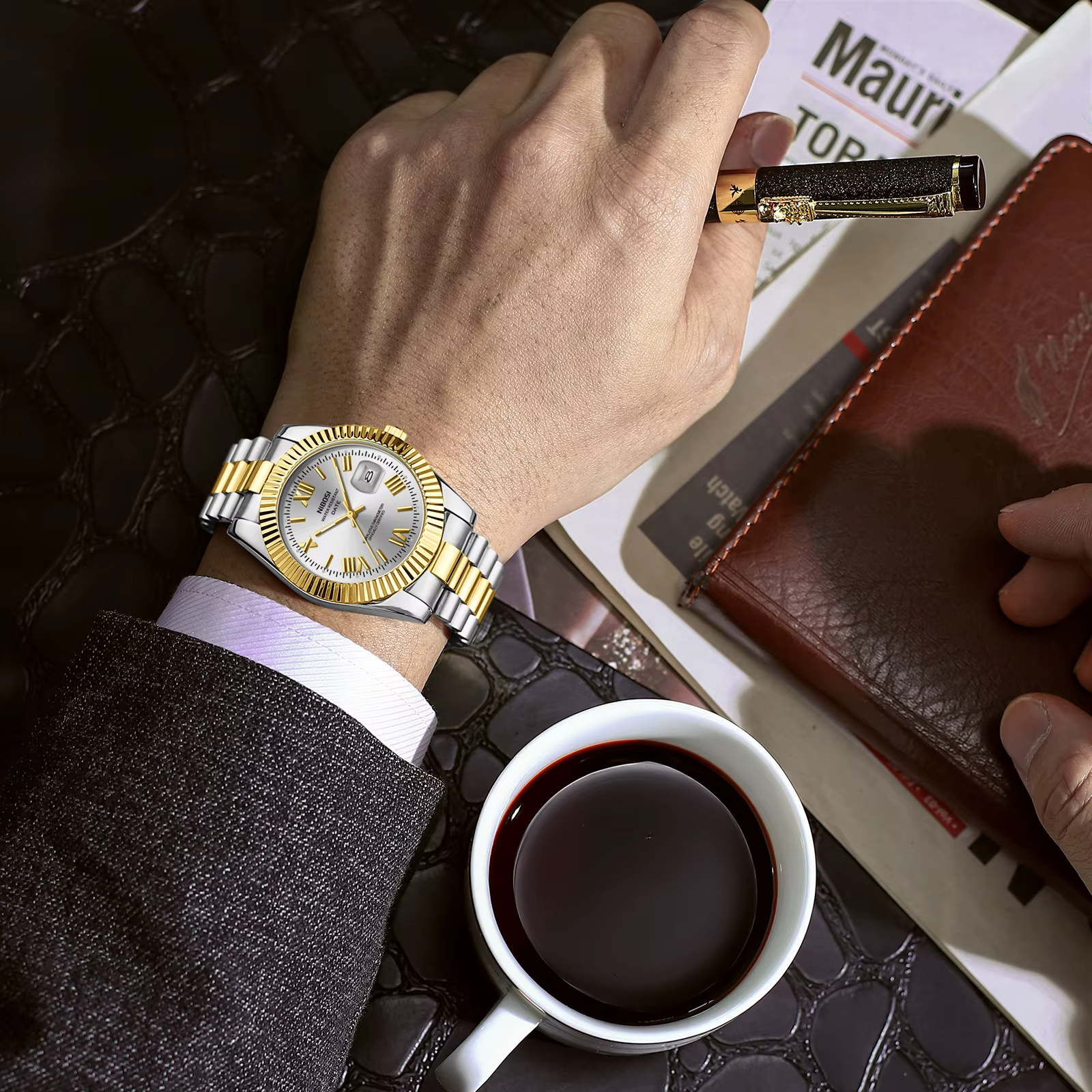 NIBOSI montre classique hommes haut de gamme de luxe