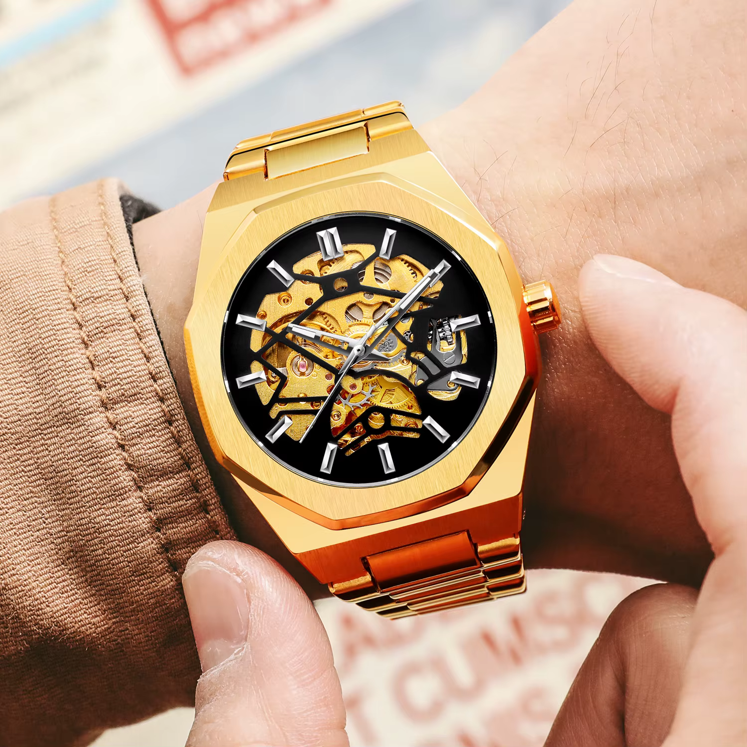WINNER – montre squelette classique pour hommes