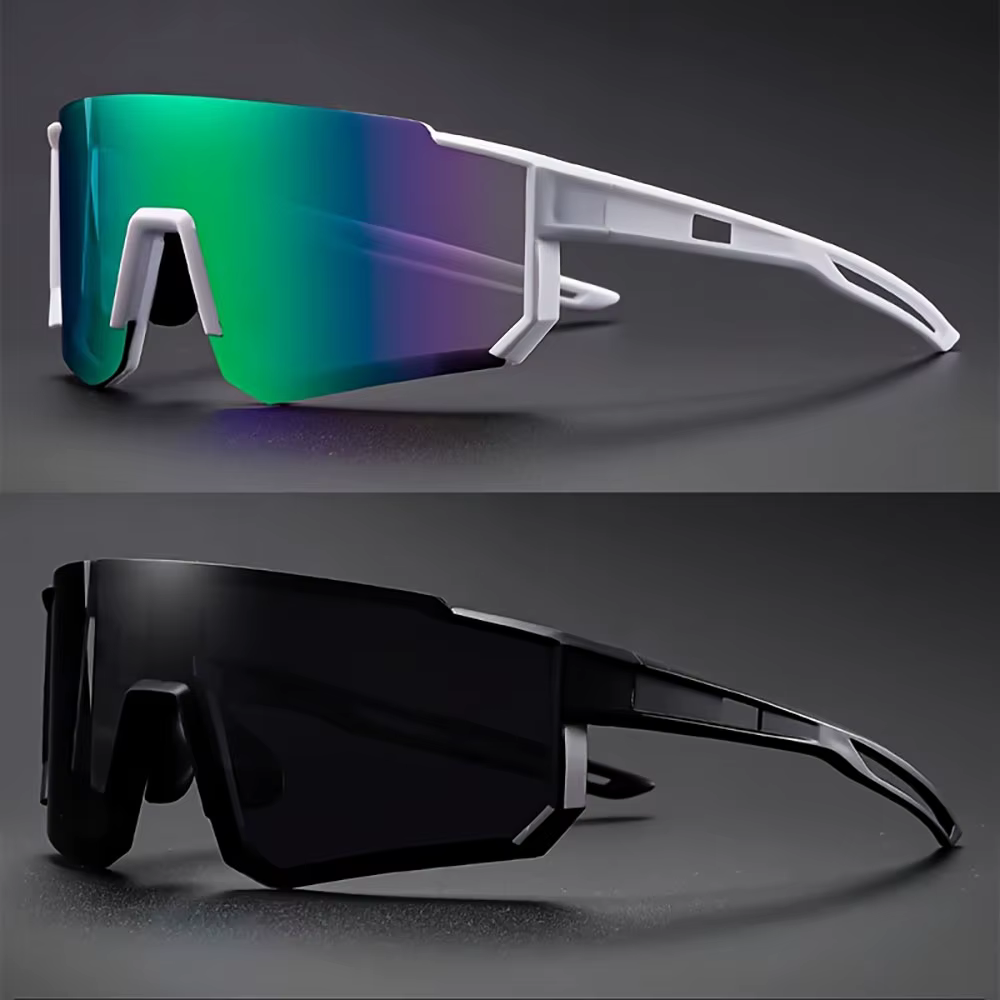 Lunettes de soleil de cyclisme surdimensionnées pour hommes, lunettes de vélo, lunettes anti-vent, verres pour la conduite sur route