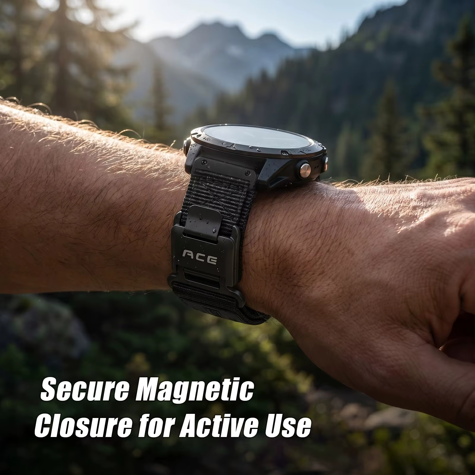 Bracelet de montre compatible avec les montres Garmin - Bracelet en nylon pour homme de 22 mm, adapté aux modèles Fenix 8/Forerunner 965/Approach S7