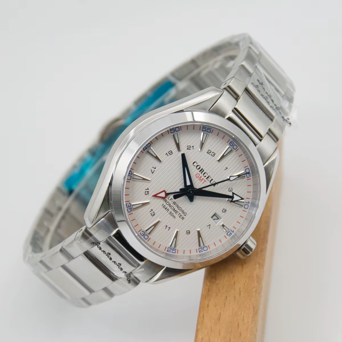 Montre mécanique automatique Corgeut 41mm GMT pour homme