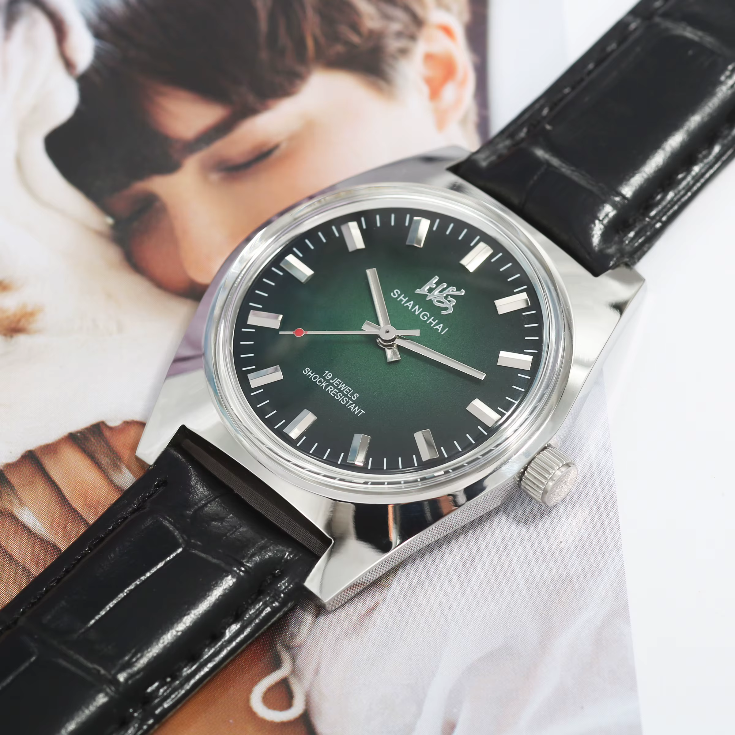 Montre mécanique Shanghai de 36 mm à remontage manuel