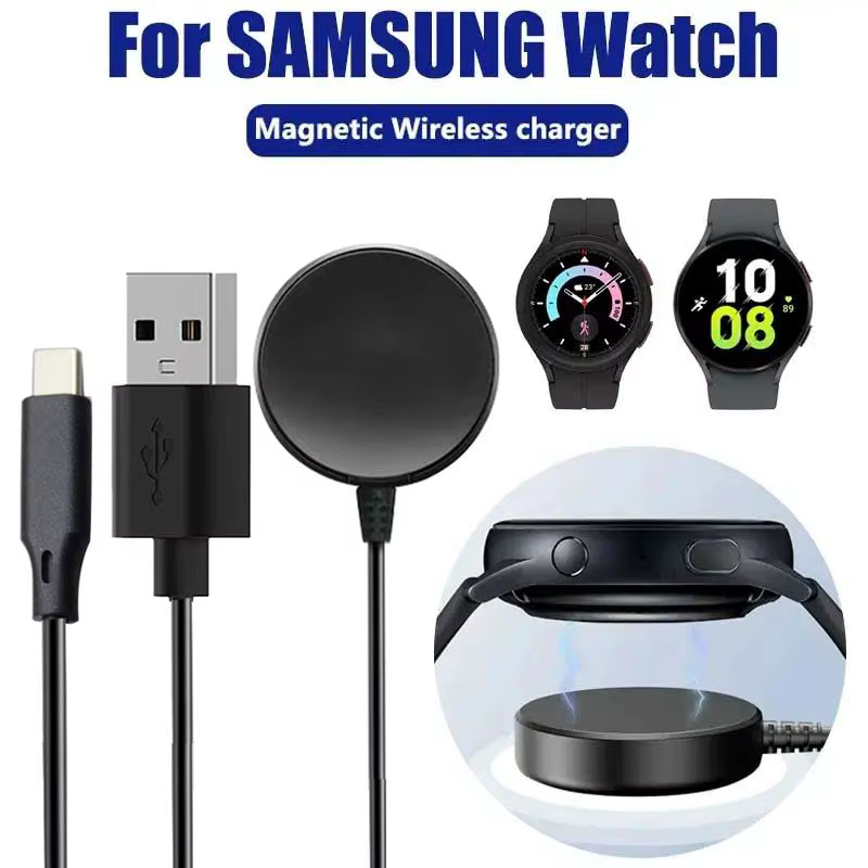 Chargeur de montre sans fil Compatible pour Samsung Galaxy Watch 5 Pro 5/4/3 Active 2/1Gear Sport/S3