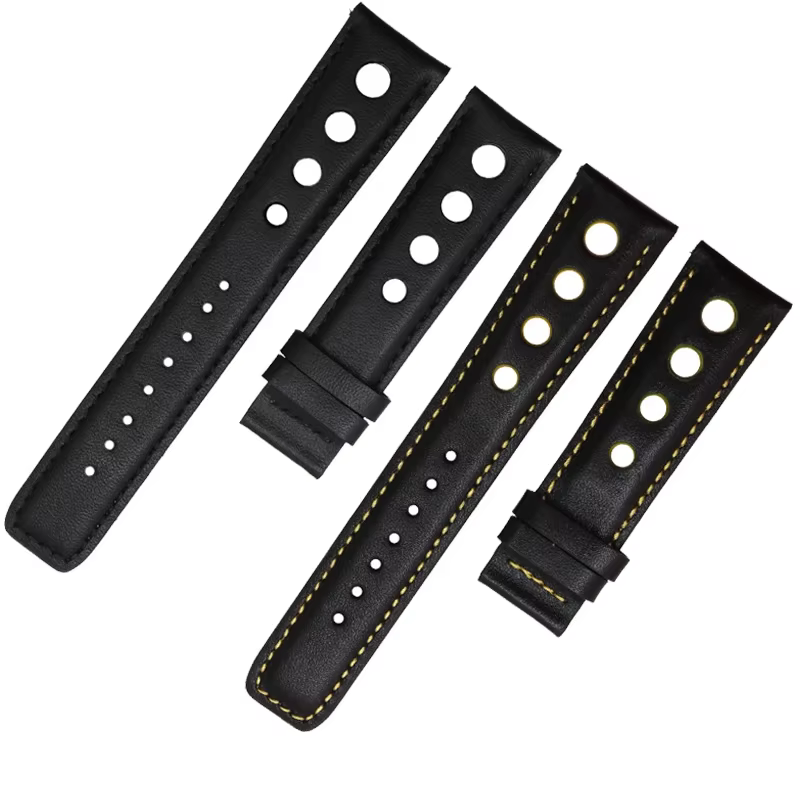 Pour Tissot Sports Racing série PRS516 T91 1853 bracelet en cuir véritable couche supérieure en peau de vache