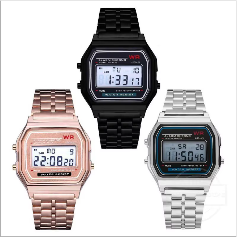 Montres numériques LED de luxe pour hommes