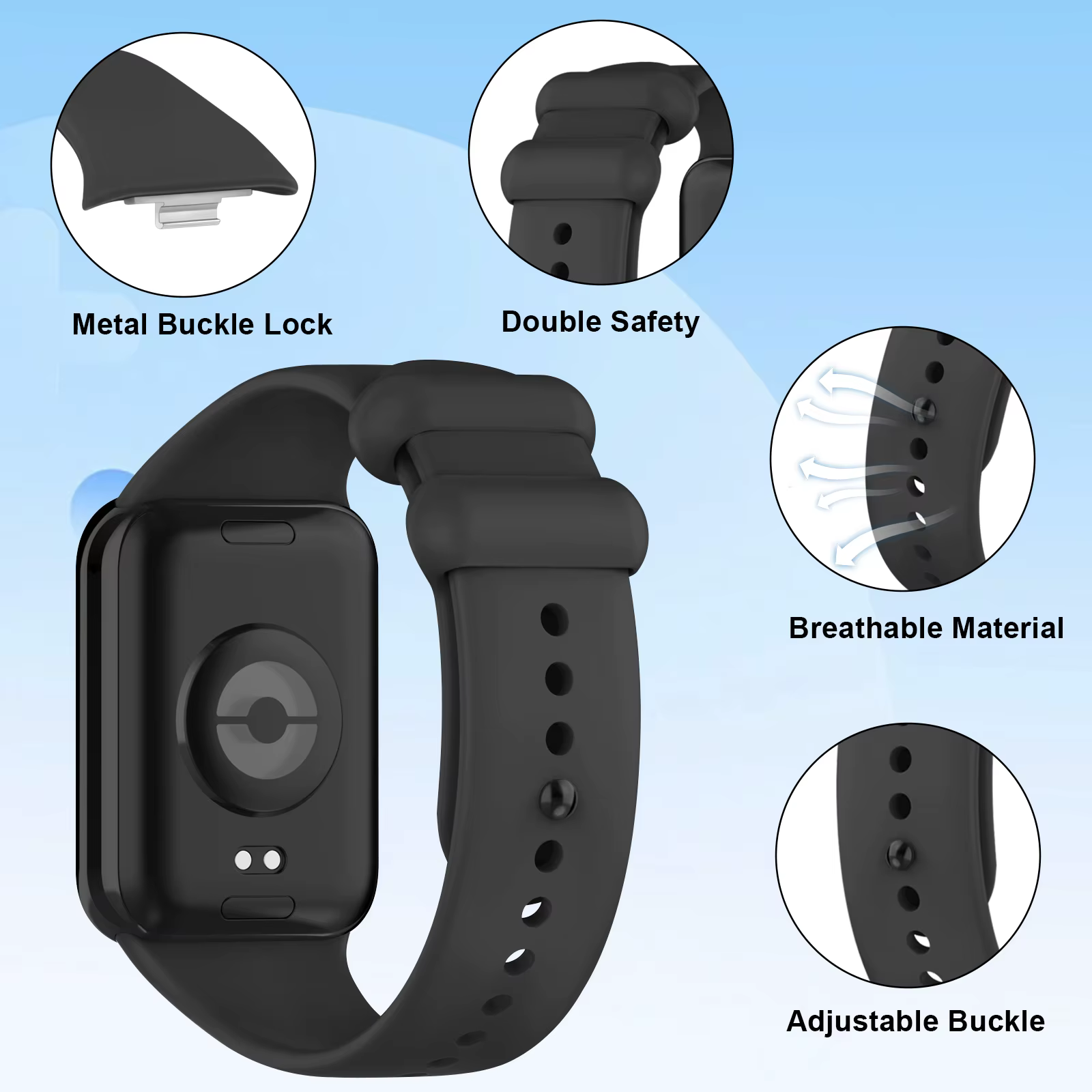 Bracelet en Silicone pour Xiaomi Mi Smart Band 8 Pro /9 Pro