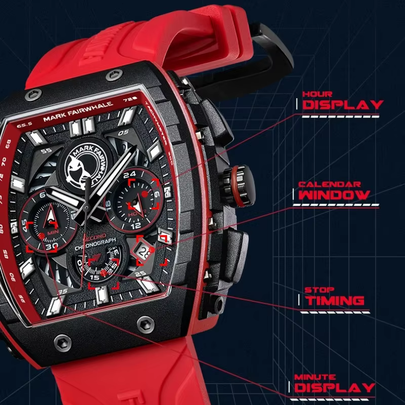 MARK FAIRWHALE montres pour homme 5670 mode Tonneau