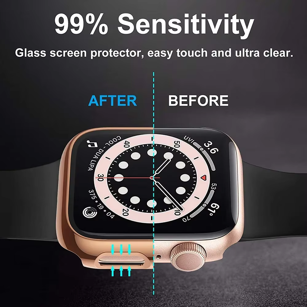 360 couverture complète pour Apple Watch 45mm 41mm 44mm 40mm 42mm 38mm