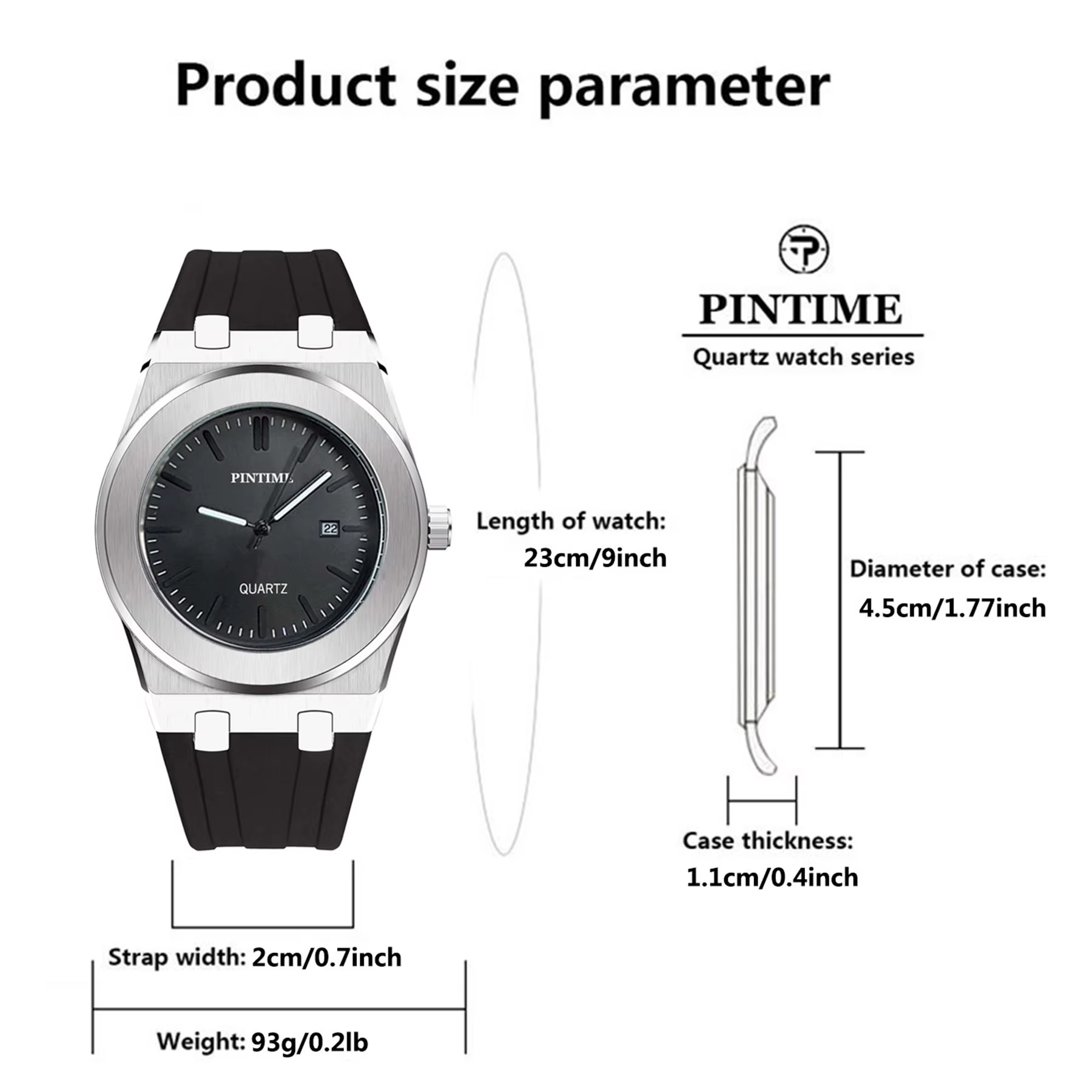 Montre à quartz pour homme