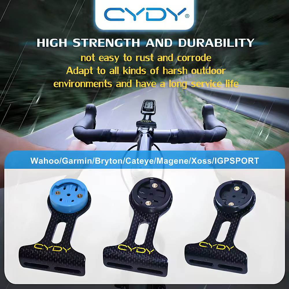 Support GPS CYDY Carbon 3K pour vélo (Garmin