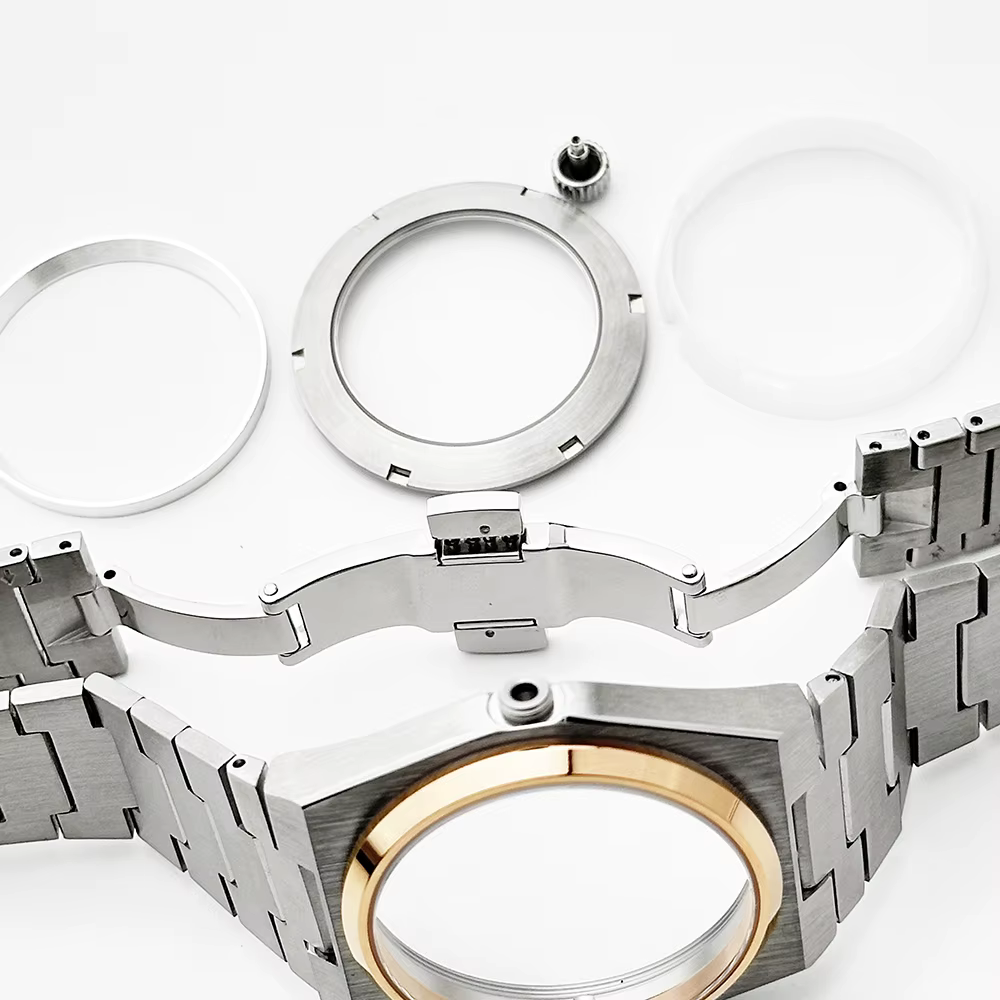 PRX NH35 40mm boîtier de montre cannelé lunette lisse ajustement 28.5 et 31.8mm cadran pour Tissot NH35/36/38 mouvement automatique saphir Mod pièces