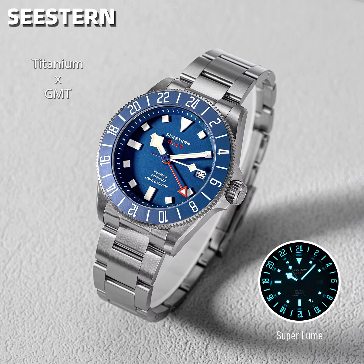 SEESTERN – montre de plongée en titane pour hommes