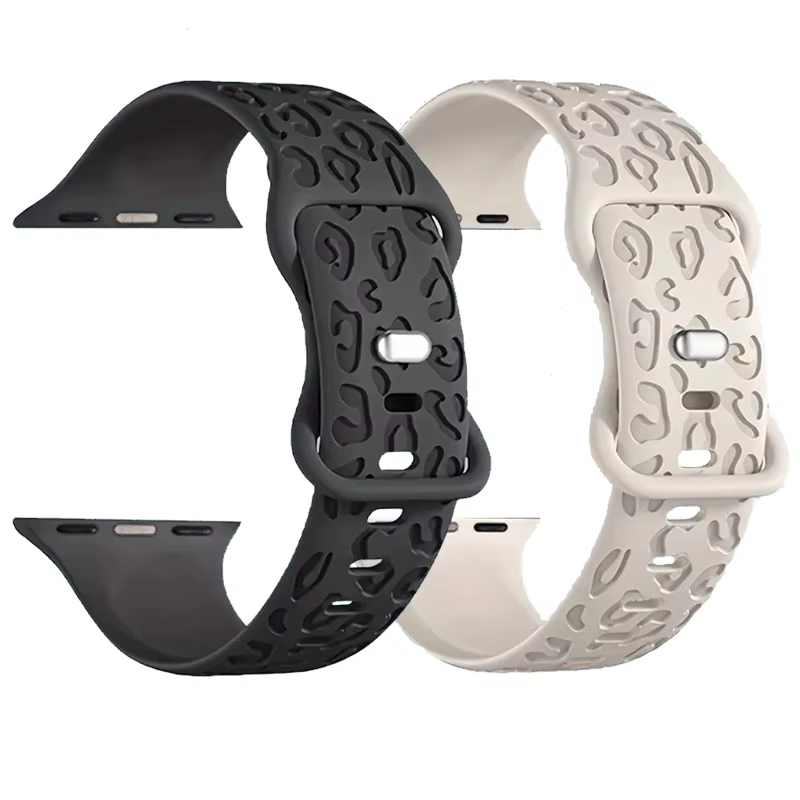 Bracelet en silicone gravé pour Apple Watch