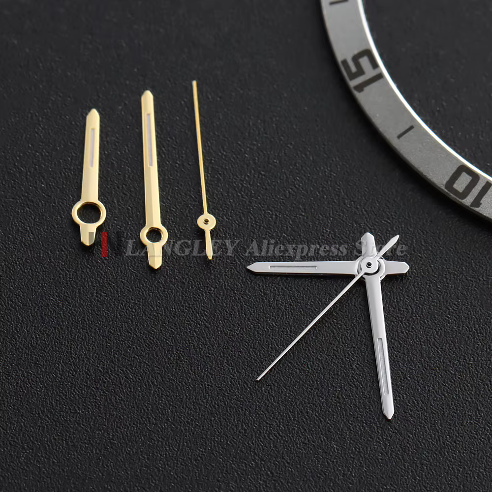 Aiguilles de montre 8200 argentées avec luminescence verte pour mouvement Citizen 8200/8215