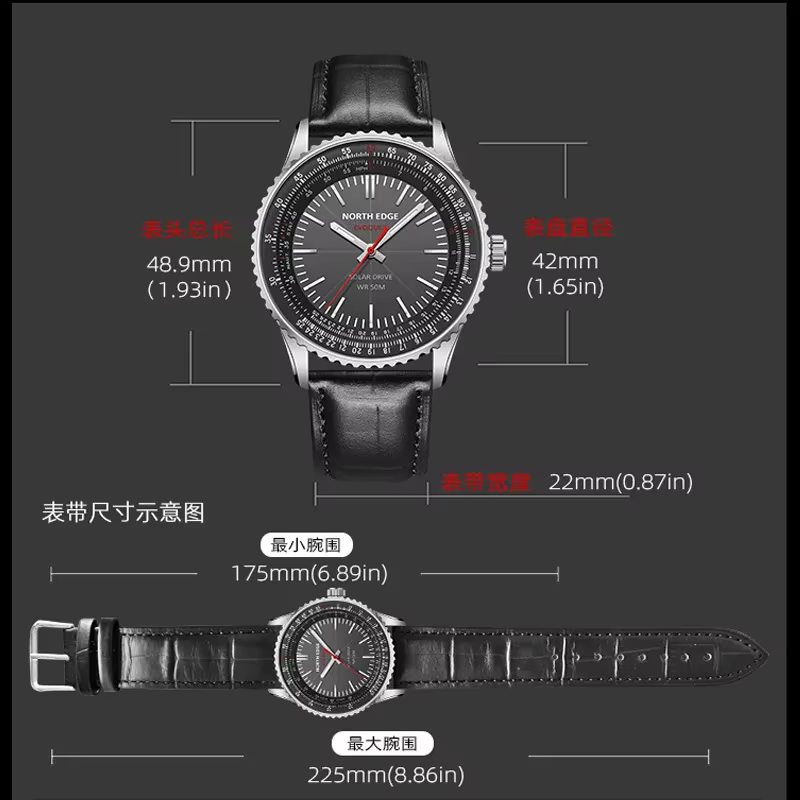 Nouvelle montre NORTH EDGE EVOQUE 3 Pilot Series pour hommes