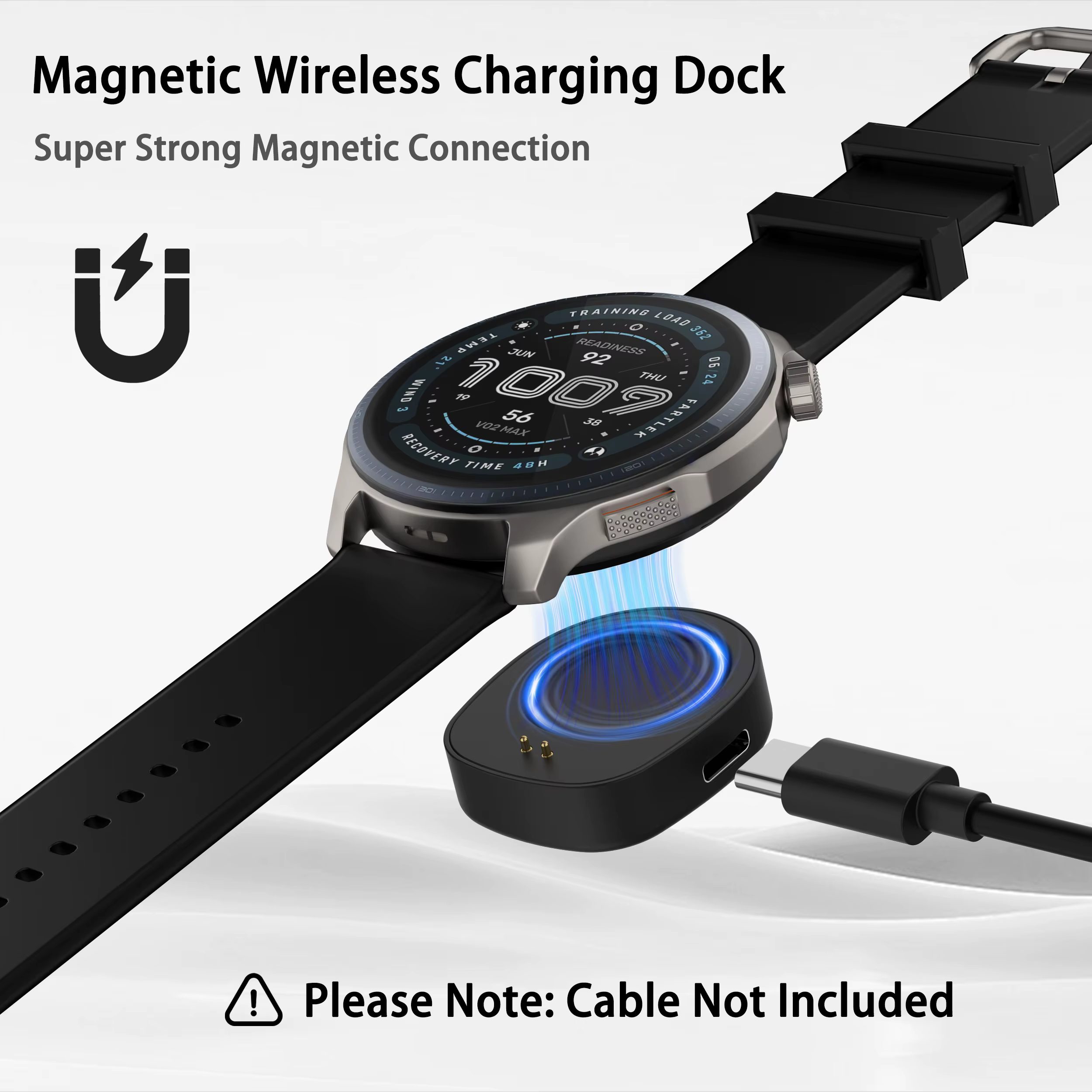 Convertisseur de chargeur sans fil pour montre connectée Amazfit Balance 2/ Balance/T-Rex 3/Helio