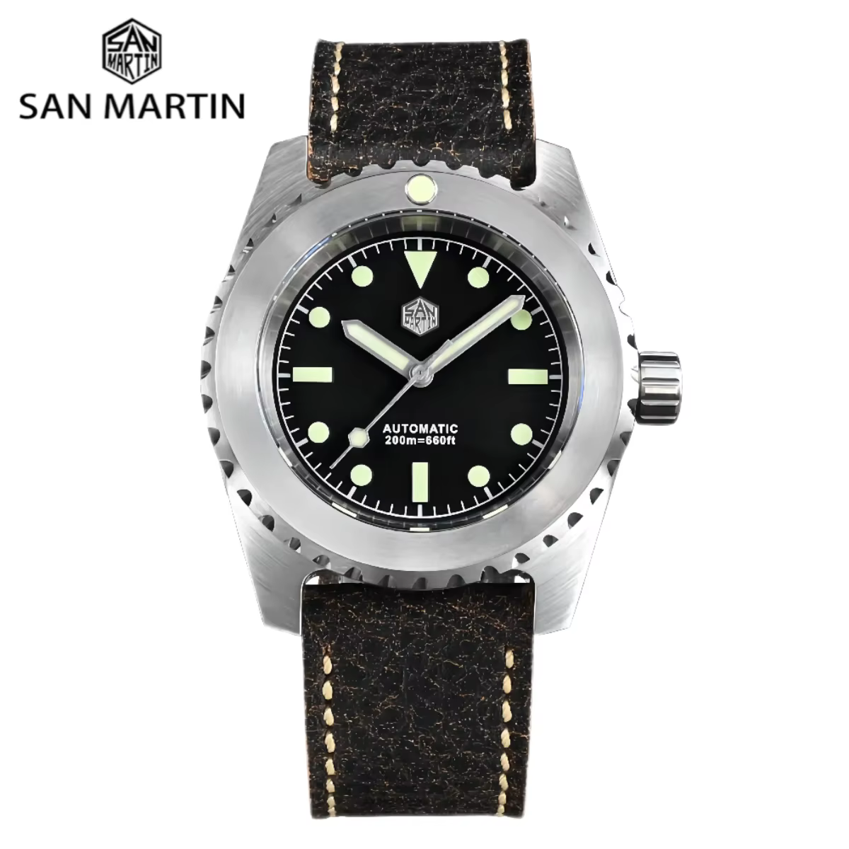 San Martin-Montre de Plongée Rétro pour Homme
