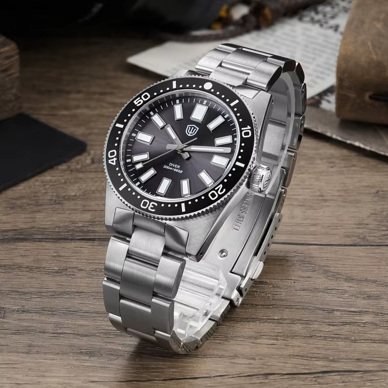 Watchdives WD1965 V2 montre à Quartz VH31 balayage deuxième mouvement lumineux bombé saphir 20Bar étanche 38mm Vintage 62mas montres