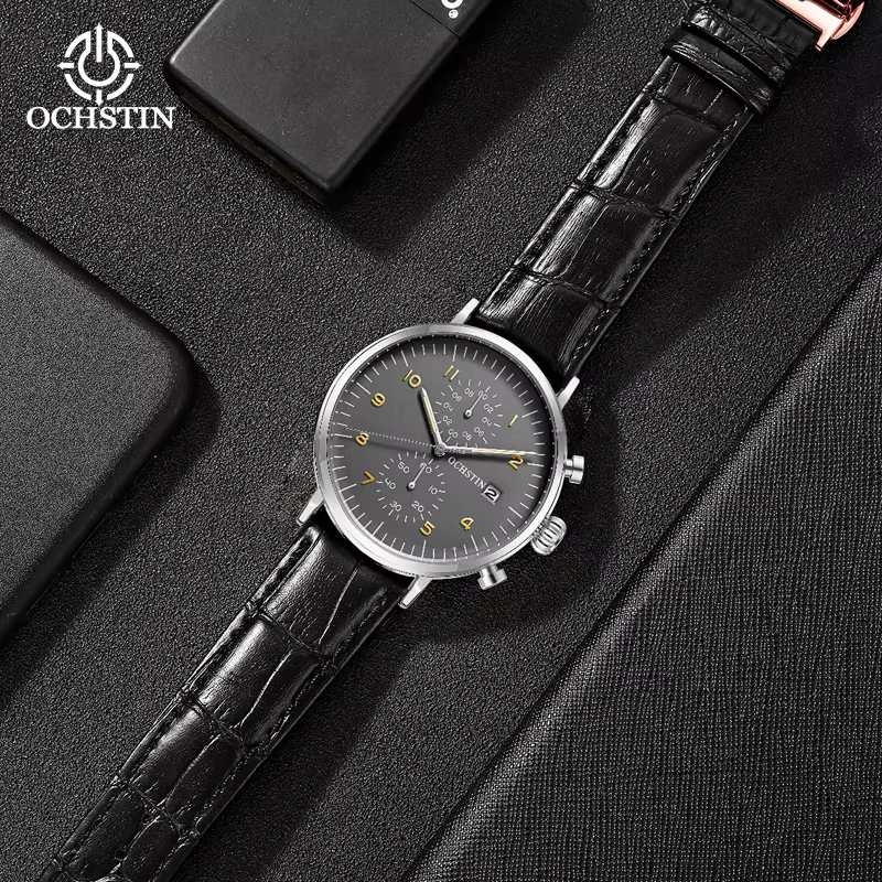 Ochstin prominente affaires haut de gamme nouvelle mode montres multi-fonctionnel mouvement à quartz étanche hommes cadeau wirstwatch