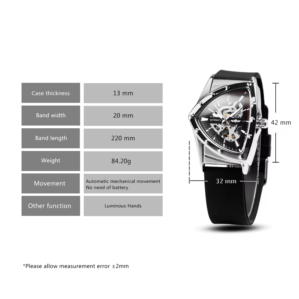 Montre mécanique squelette WINNER Sports pour hommes