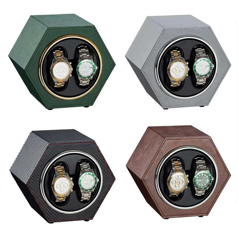 CCZIDONGH Remontoir de montre automatique 2 emplacements en bois