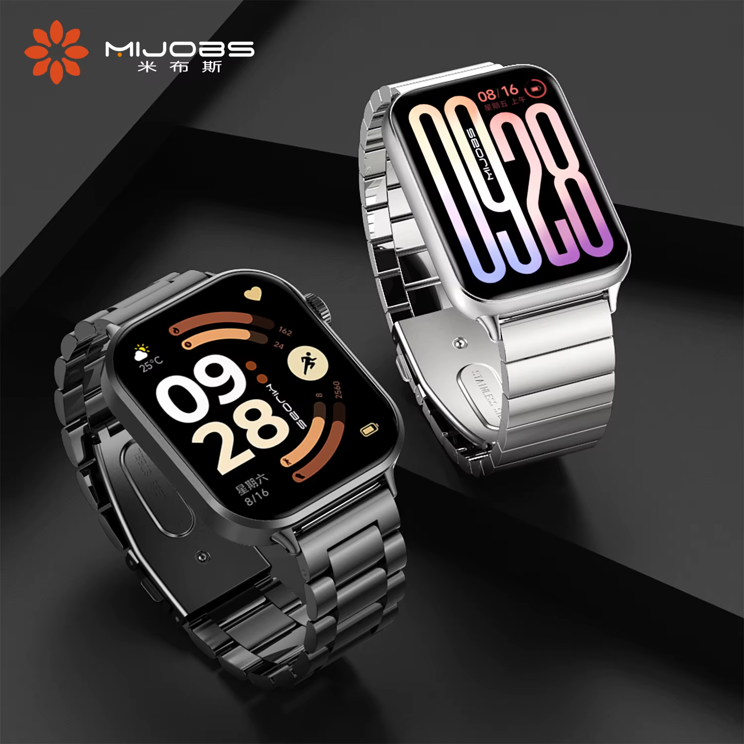 Mi Band 10 Pro / 9 Pro / 8 Pro Bracelet en métal pour Xiaomi Smart