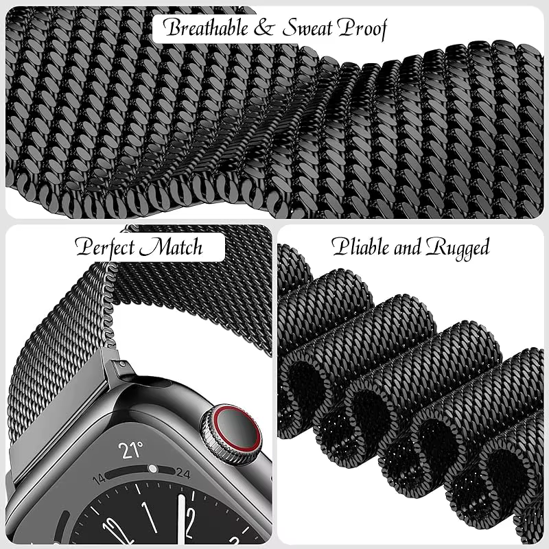 Bracelet milanais pour Apple Watch Ultra 3 2 49mm 46mm 45mm 44 40 42 41 38mm