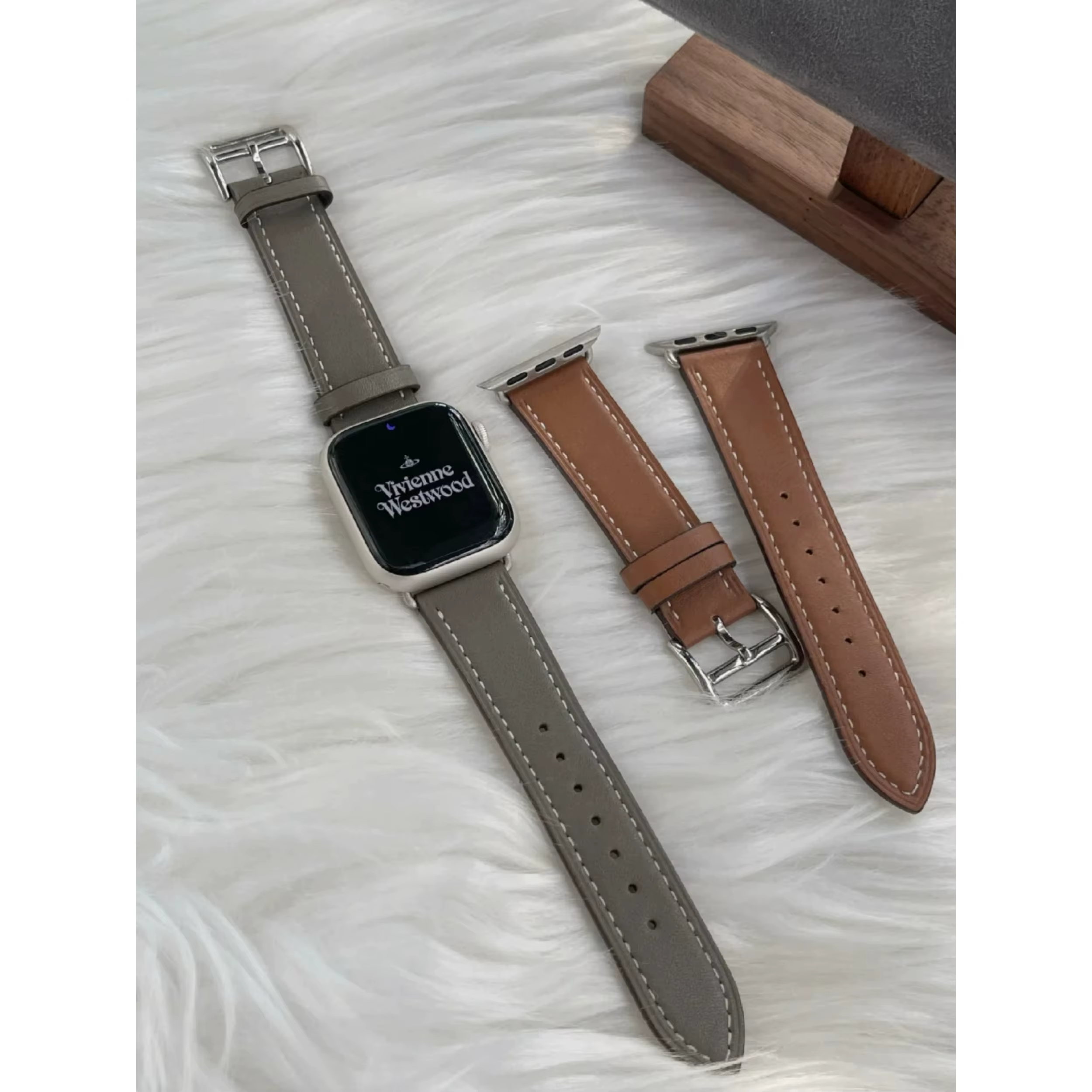 Bracelet de montre en cuir Hermès Compatible avec Apple Watch Ultra série 8 7 6 5 4 3 2 1 SE hommes femmes Iwatch