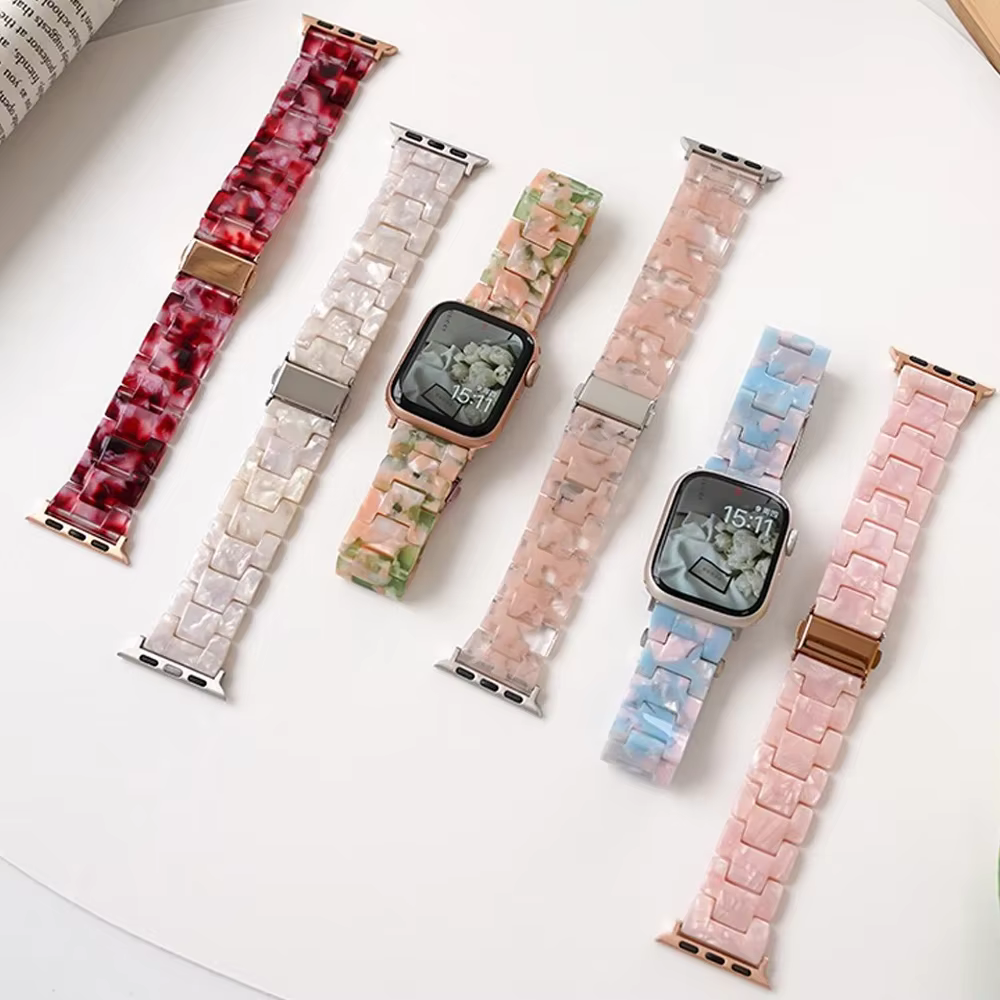 Bracelet en résine pour Apple Watch Ultra 3 2 49mm 42mm 46mm 41 45mm 38mm 40 44mm