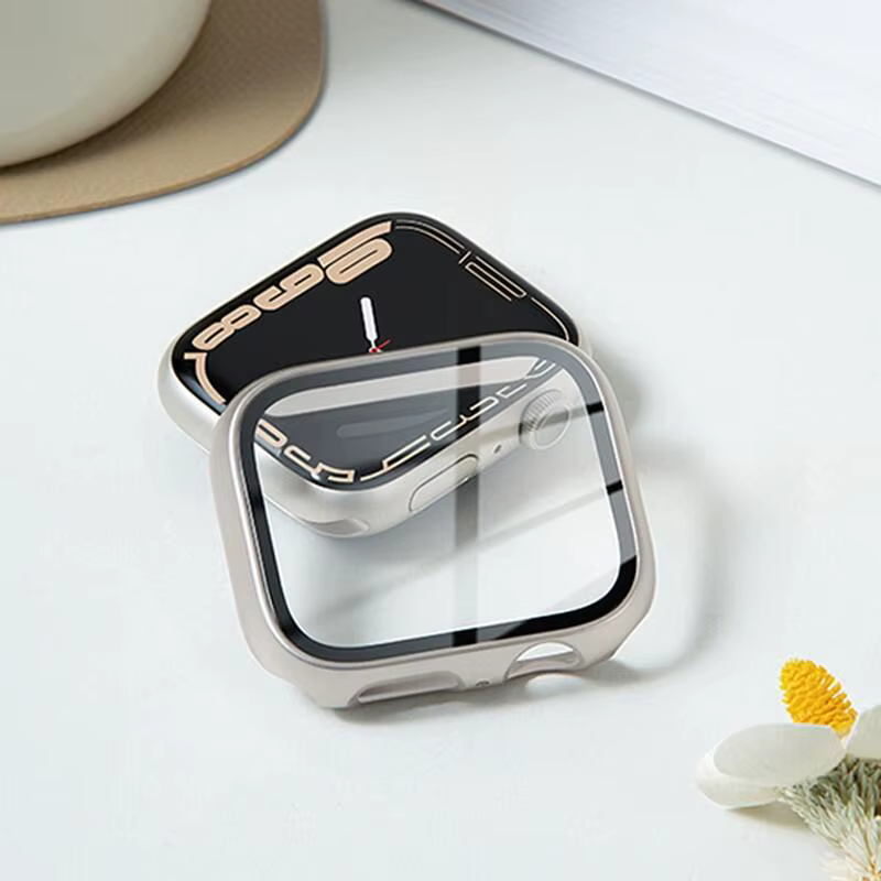 Verre trempé + couvercle pour boîtier de montre Apple Ultra accessoires SE 3 4 5 6 7 8 étui de protection d'écran Iwatch 49mm 45mm 41mm 44mm 40mm