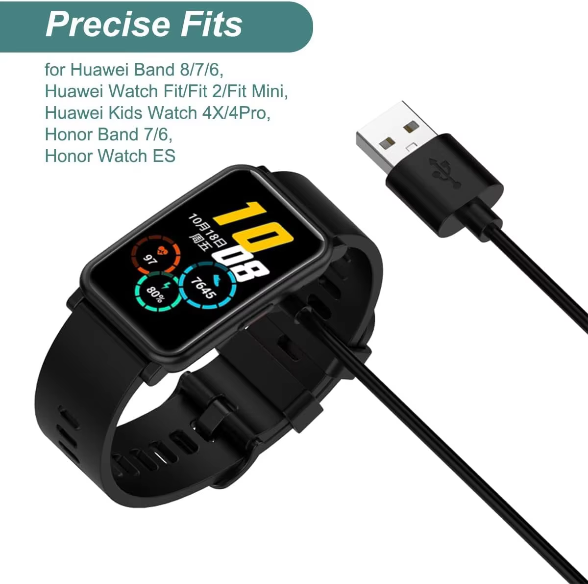Chargeur de montre connectée pour Huawei Band 6/7/8/9/10 Watch pour Mini/2/3/4X/4Pro Honor