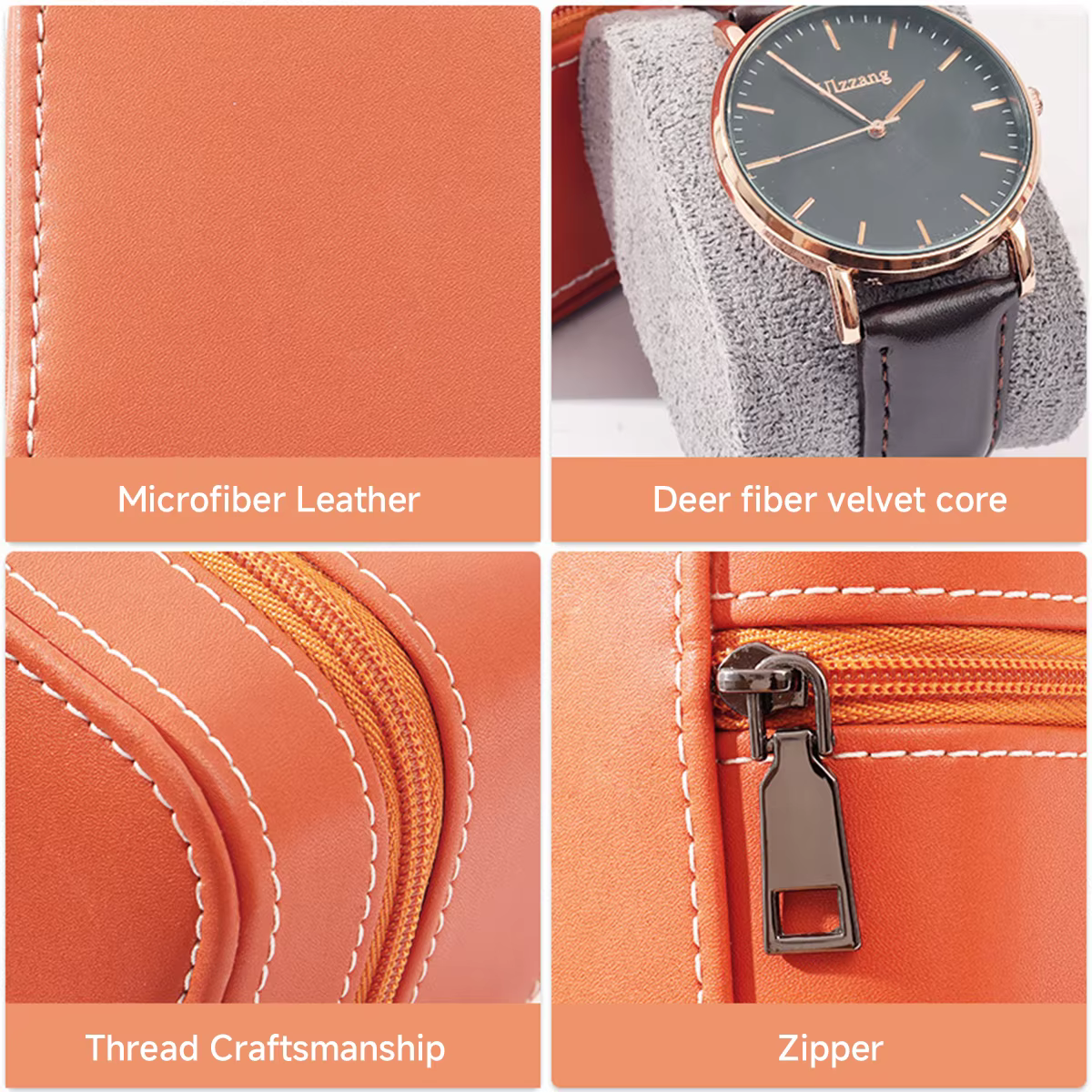 Boîtier de montre unique en cuir PU