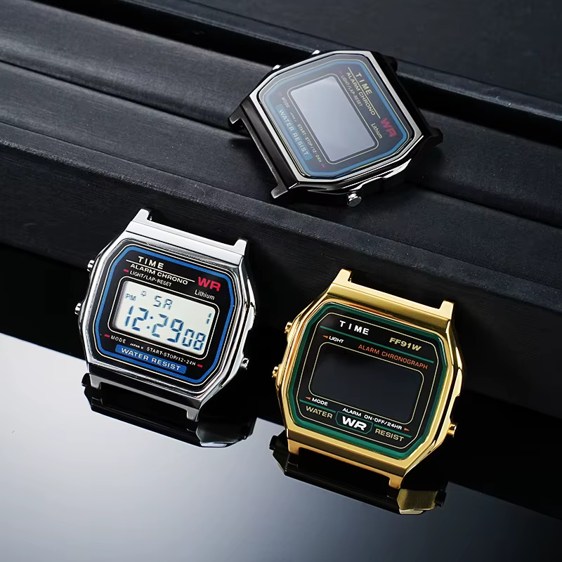 A158 F91 Mod Kit bracelet de boîtier en métal pour montre électronique Casio A158w A159W F-91w