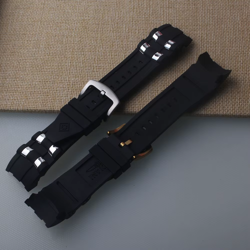 Bracelet de montre en caoutchouc pour hommes 26mm
