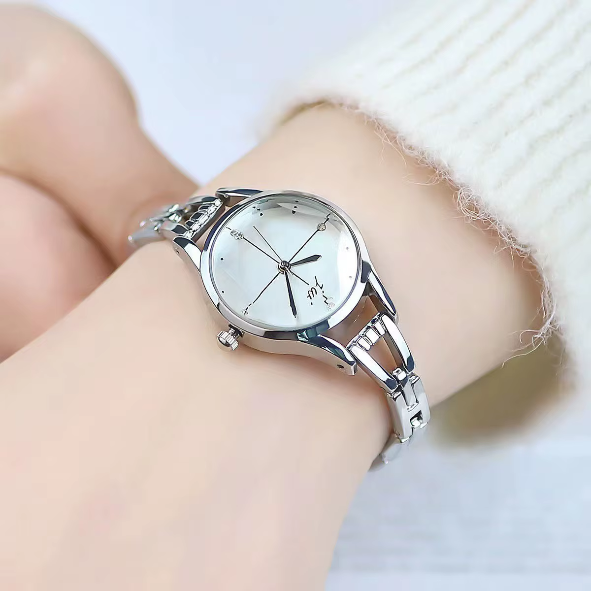 Montre-Bracelet de luxe pour femmes élégant or Rose dames montres strass Simple mode femme Quartz relogio feminino