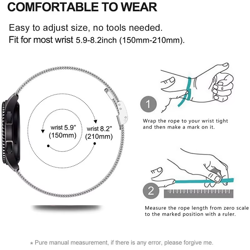 Bracelet de montre en métal et acier inoxydable