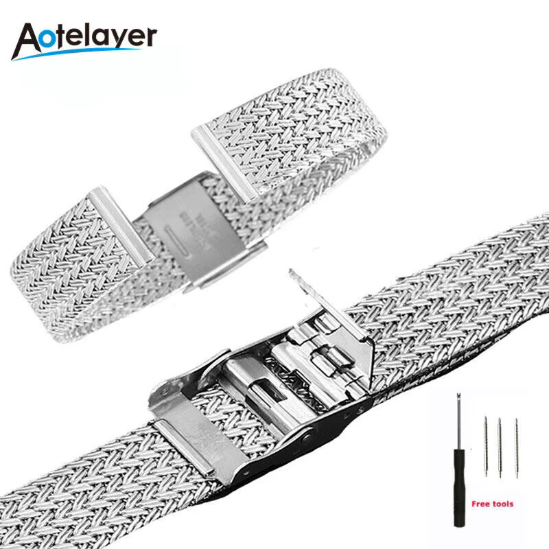 Bracelet universel en maille milanaise pour hommes et femmes