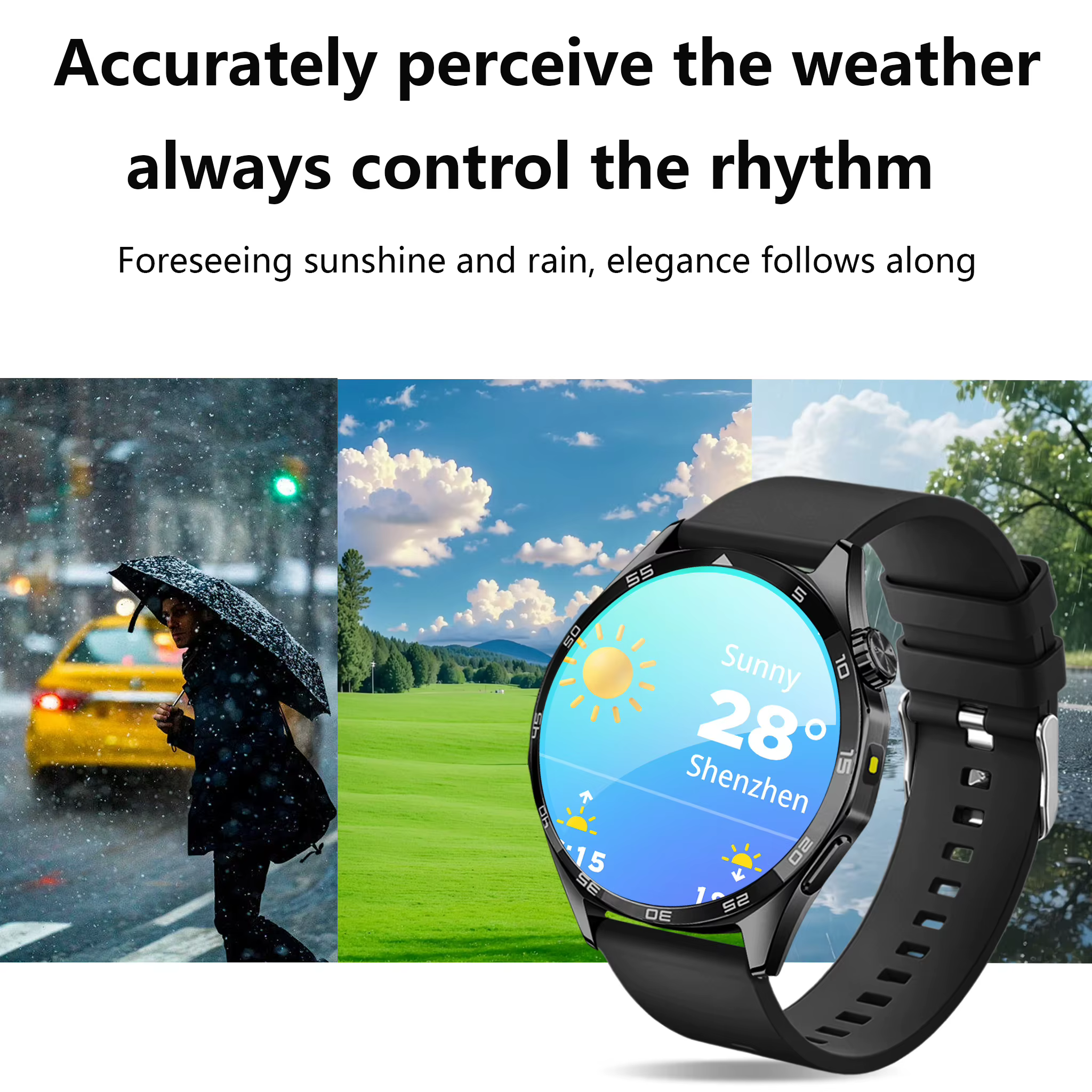 Montre connectée ERUN pour homme compatible avec iPhone et Android