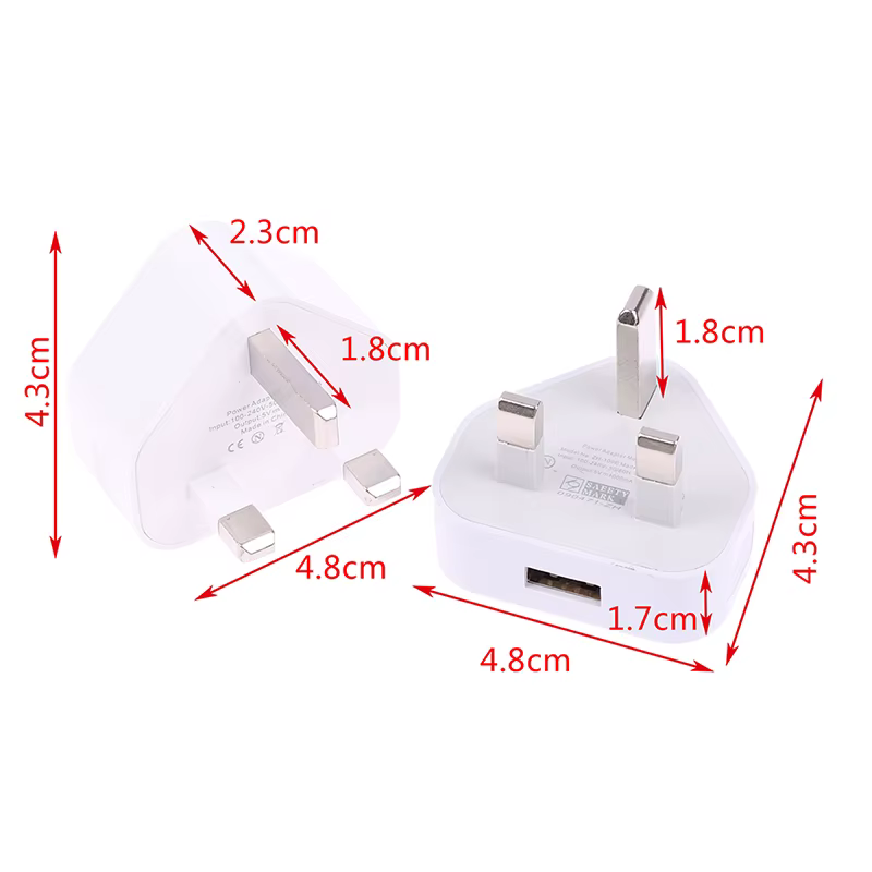 Adaptateur de chargeur mural universel à 3 broches
