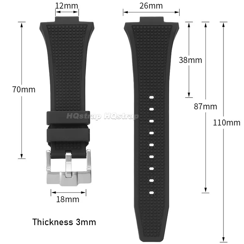 Bracelet de montre en caoutchouc pour Tissot PRX Super Player T137.407/410
