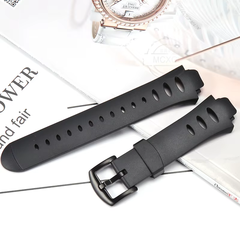 Bracelet de montre en caoutchouc pour Suunto Observer X6 HRM DEC19 P45