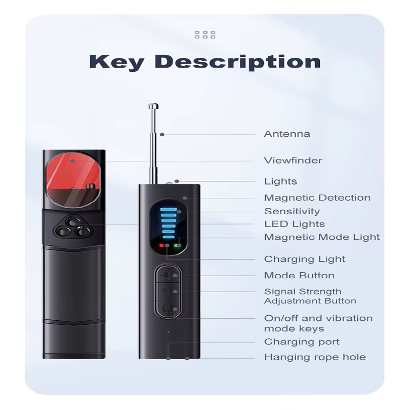Détecteur de caméra cachée Anti-espion, traceur GPS de voiture, dispositif d'écoute, scanner de Signal RF, Gadget de Protection de sécurité, Anti-Location