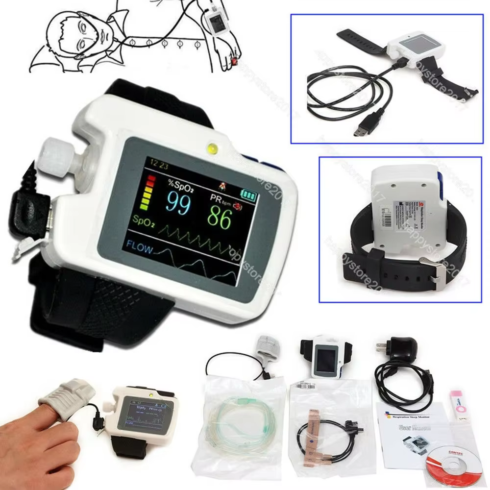 Fissurec RS01-Wrist-watch-Sleep-apnea-screen-meter-Respiration-Sleep-Monitor-PC-SW-CE