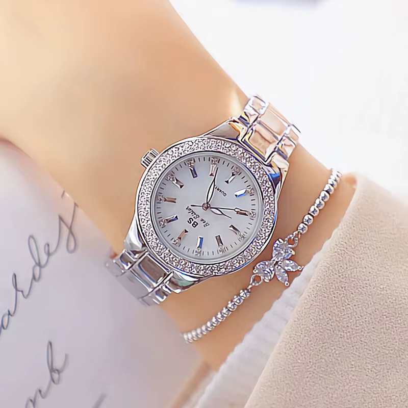 Montres-bracelets en acier inoxydable pour femmes