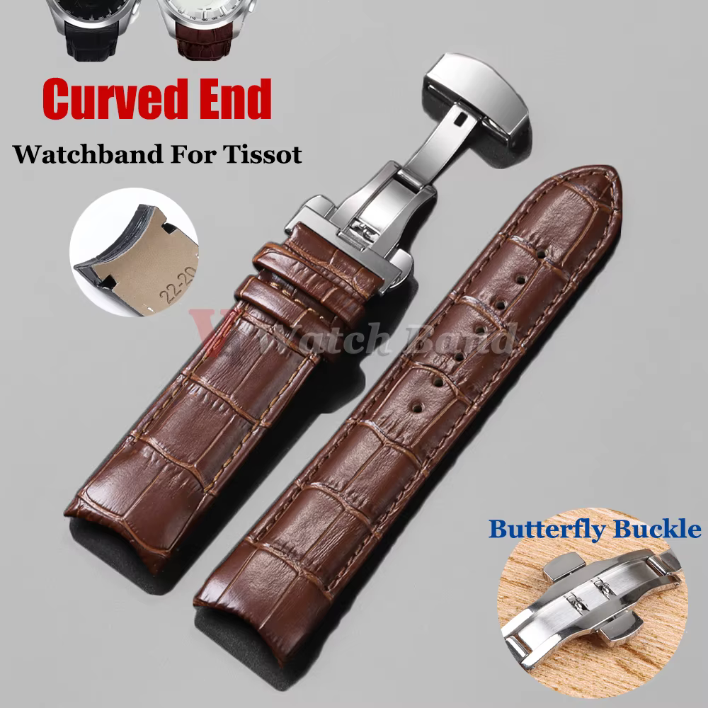 Bracelet de montre à extrémité incurvée pour ceinture